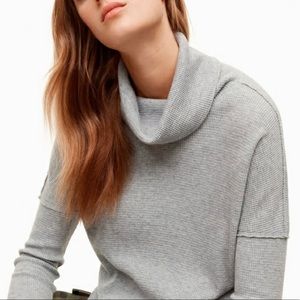 TNA Grey Waffle Sweater XS